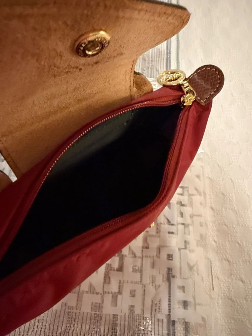 Longchamp le pliage nylon  cosmetic case with flap - Picture 6 of 7